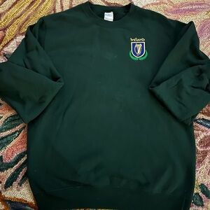 Dark Green Sweatshirt with embroidered iris logo